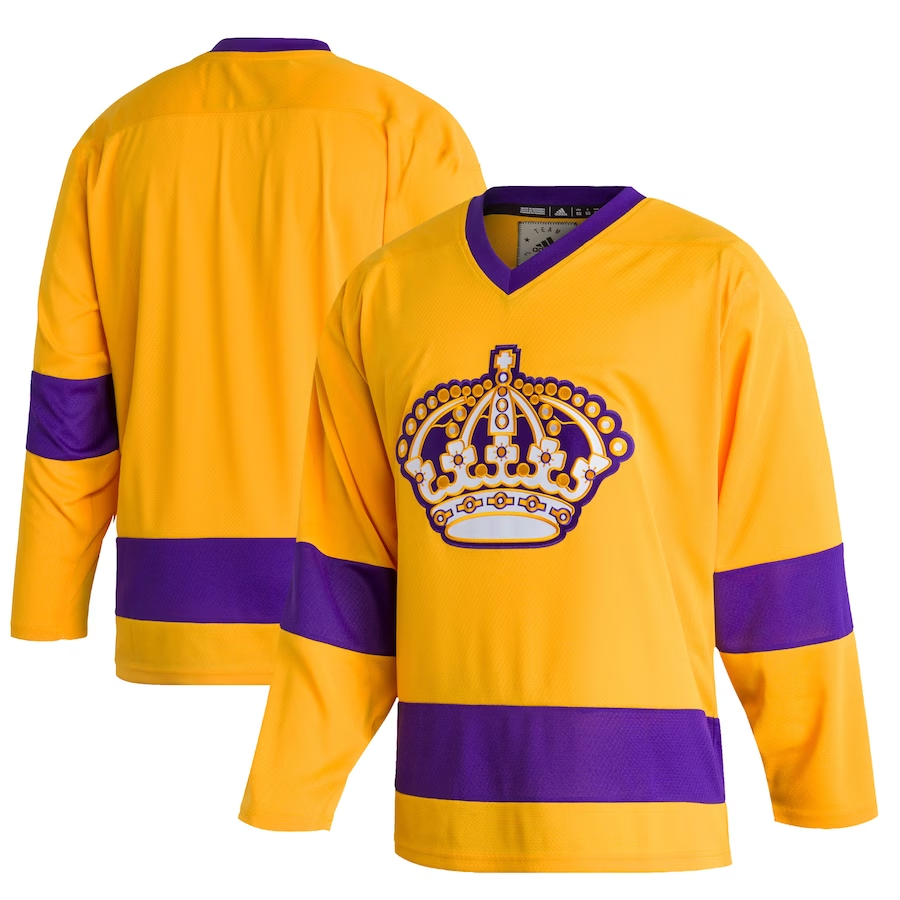 Men's Los Angeles Kings Gold Team Classics Authentic Blank Jersey Men's Los Angeles Kings Gold Team Classics Authentic Blank Jersey
